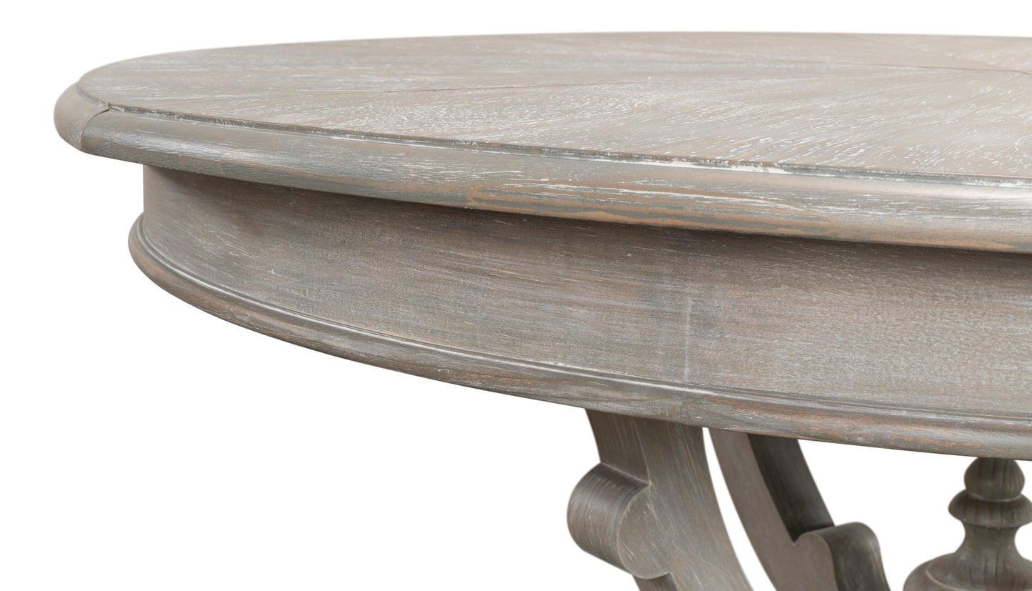 Sarreid - Arles Equestrian Jupe Dining Table - Grey - Traditional - extendable