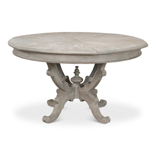 Sarreid - Arles Equestrian Jupe Dining Table - Grey - Traditional - extendable