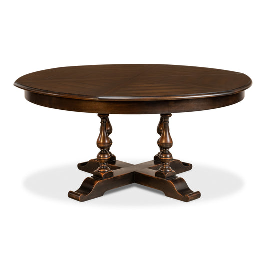 Sarreid - Walnut Jupe Dining Table  Large  Ebony - Black - Traditional