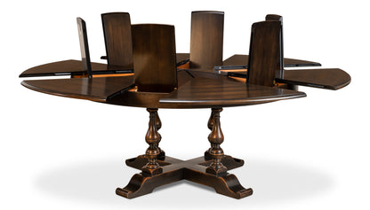 Sarreid - Walnut Jupe Dining Table  Large  Ebony - Black - Traditional