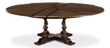 Sarreid - Walnut Jupe Dining Table  Large  Ebony - Black - Traditional