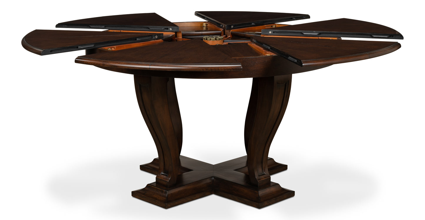 Sarreid - Metropolitan Jupe Dining Tbl  Med Umbria - Black - Contemporary