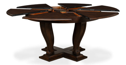 Sarreid - Metropolitan Jupe Dining Tbl  Med Umbria - Black - Contemporary