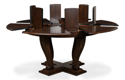 Sarreid - Metropolitan Jupe Dining Tbl  Med Umbria - Black - Contemporary