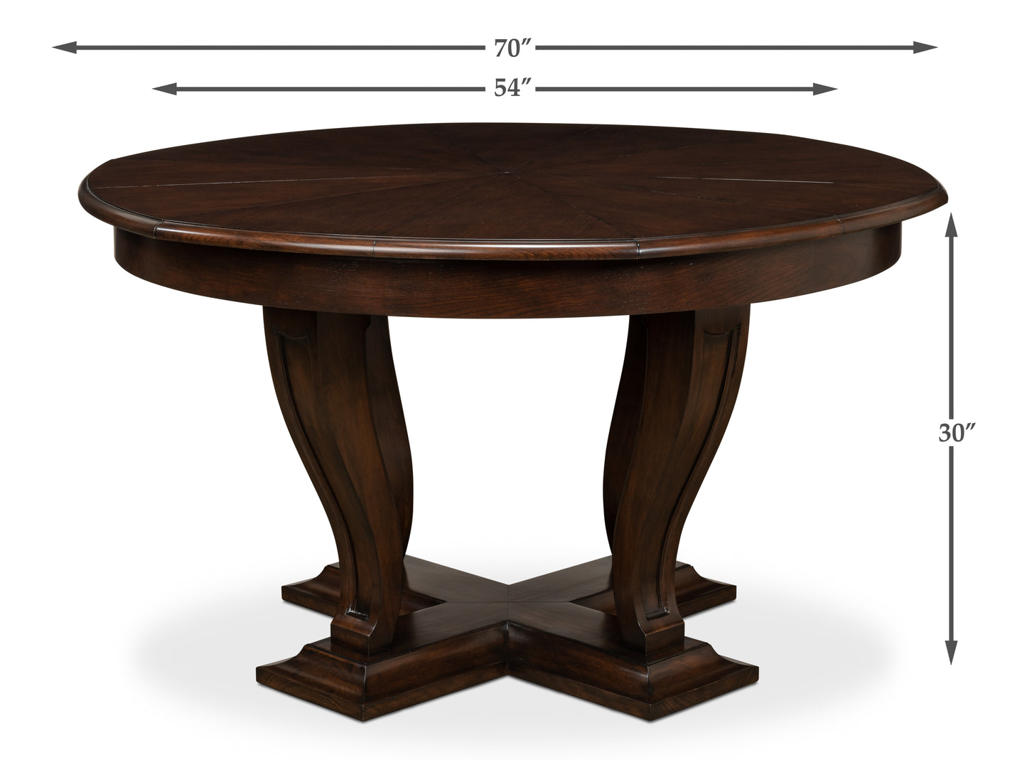 Sarreid - Metropolitan Jupe Dining Tbl  Med Umbria - Black - Contemporary