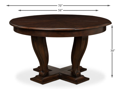 Sarreid - Metropolitan Jupe Dining Tbl  Med Umbria - Black - Contemporary