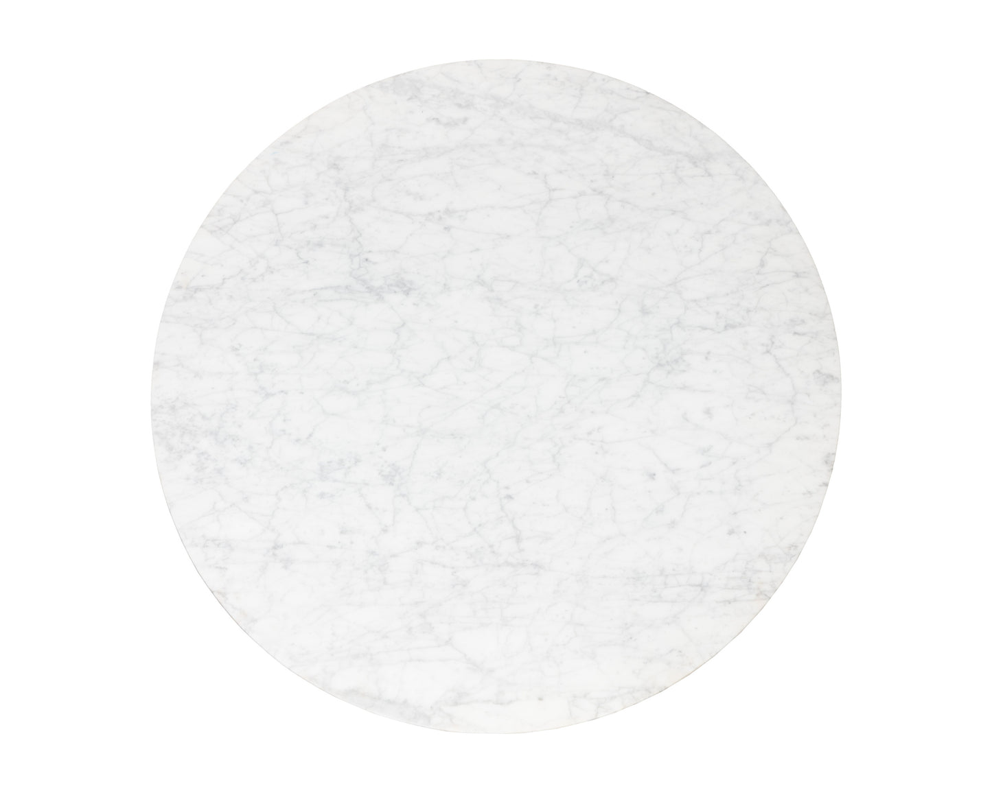 Sunpan Round Massie Art Deco Dining Table - White Marble - 54" - Seats 6 - 108763 - Sunpan - $4998.00