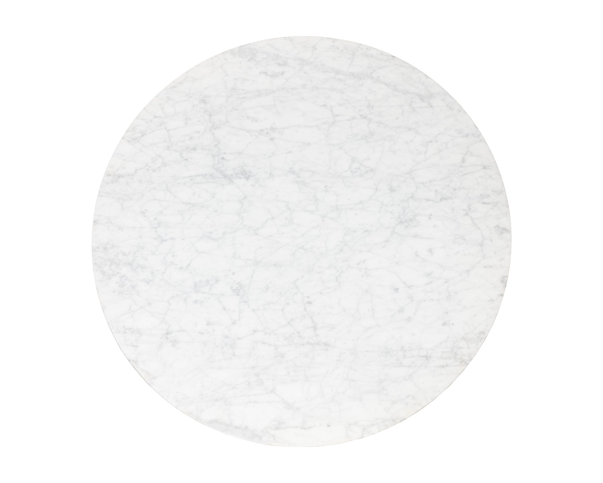 Sunpan Round Massie Art Deco Dining Table - White Marble - 54" - Seats 6 - 108763 - Sunpan - $4998.00