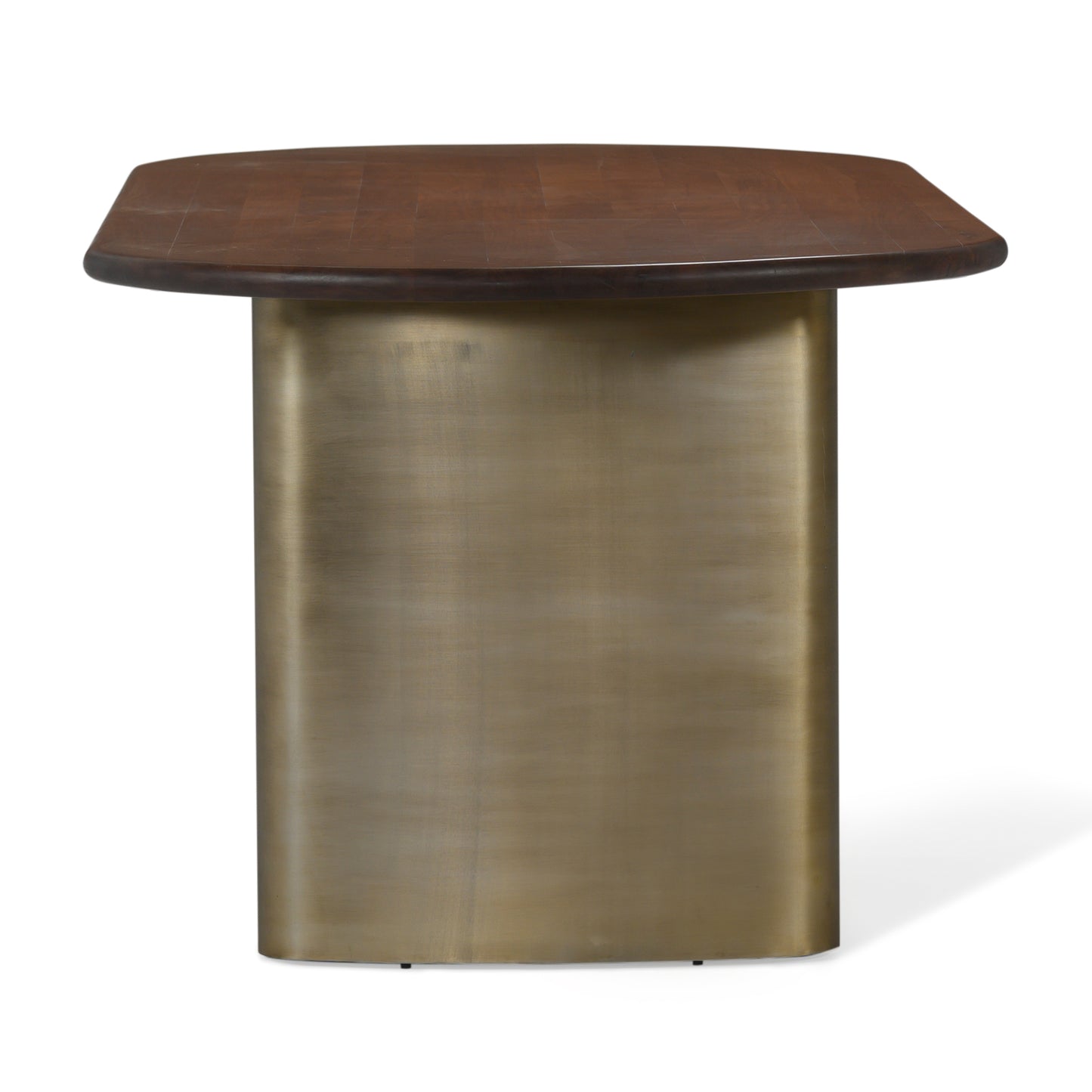 Union Hone Ovale Oval Contemporary Dining Table 92" Antique Brass, Brown - DIN00024 - Union Home Furniture - $1630.00