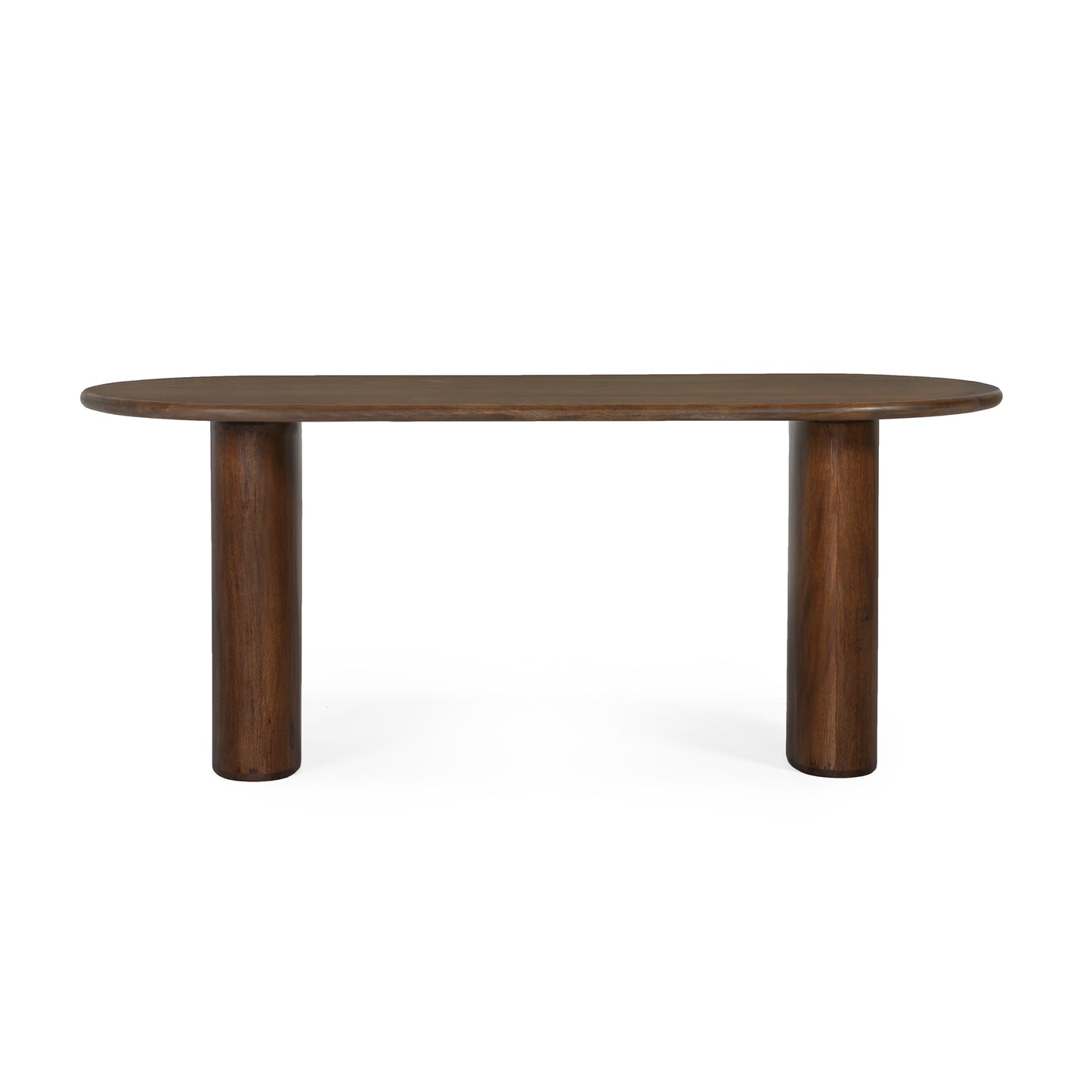Union Home Ovale Oval Contemporary Dining Table 72", Brown, Acacia Wood, Seats 8 - DIN00046 - Union Home Furniture - $982.00