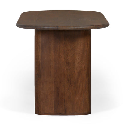 Union Home Ovale Oval Contemporary Dining Table 72", Brown, Acacia Wood, Seats 8 - DIN00046 - Union Home Furniture - $982.00