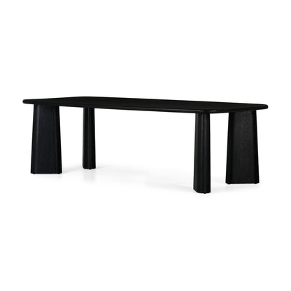 Union Home Laurel Rectangle Dining Table Black, 96", Oak Wood - DIN00097 - Union Home Furniture - $2830.00