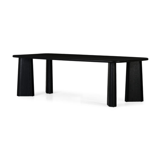 Union Home Laurel Rectangle Dining Table Black, 96", Oak Wood - DIN00097 - Union Home Furniture - $2830.00
