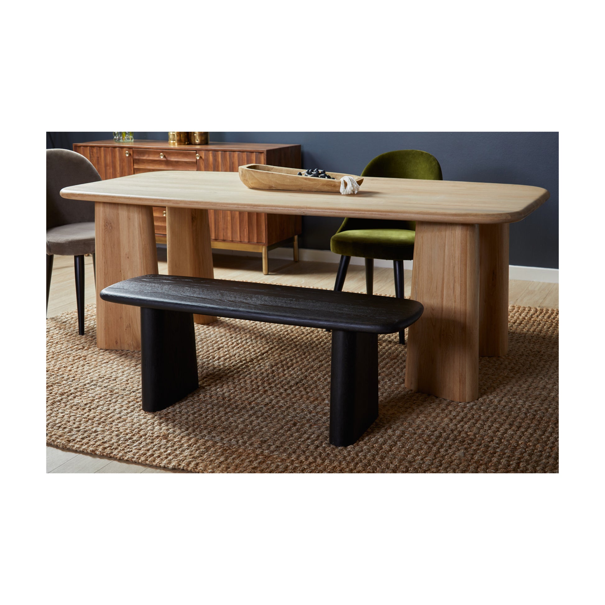 Union Home Laurel Rectangle Dining Table Natural, Oak Wood, 84" - DIN00108 - Union Home Furniture - $2662.00