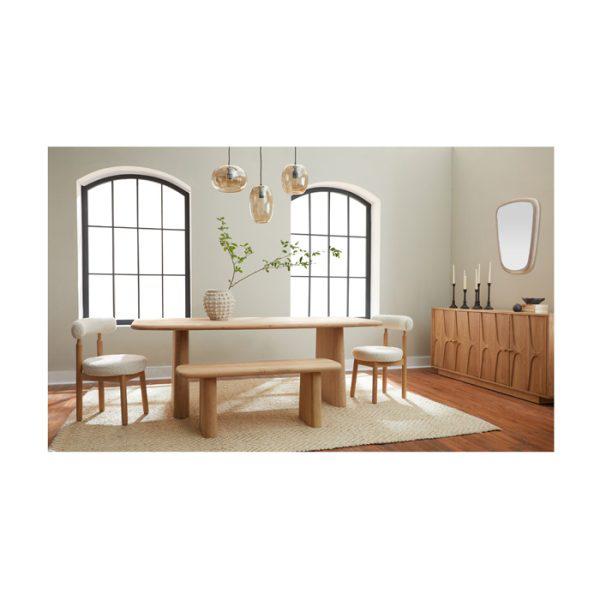 Union Home Laurel Dining Table – Natural - Rectangle - 84" - Solid Wood - Seats 8 - DIN00118 - Union Home Furniture - $2662.00