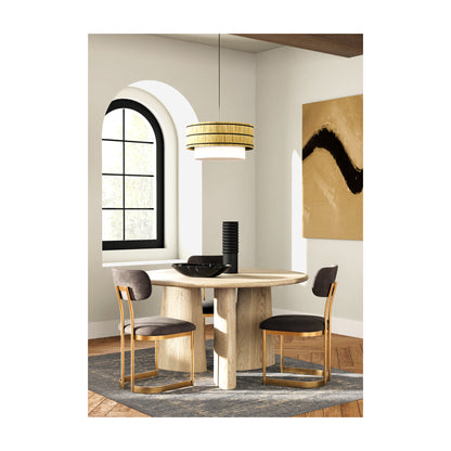 Union Home Laurel Round Dining Table Natural, Oak Wood, Eco Friendly, 52" - DIN00217 - Union Home Furniture - $2508.00