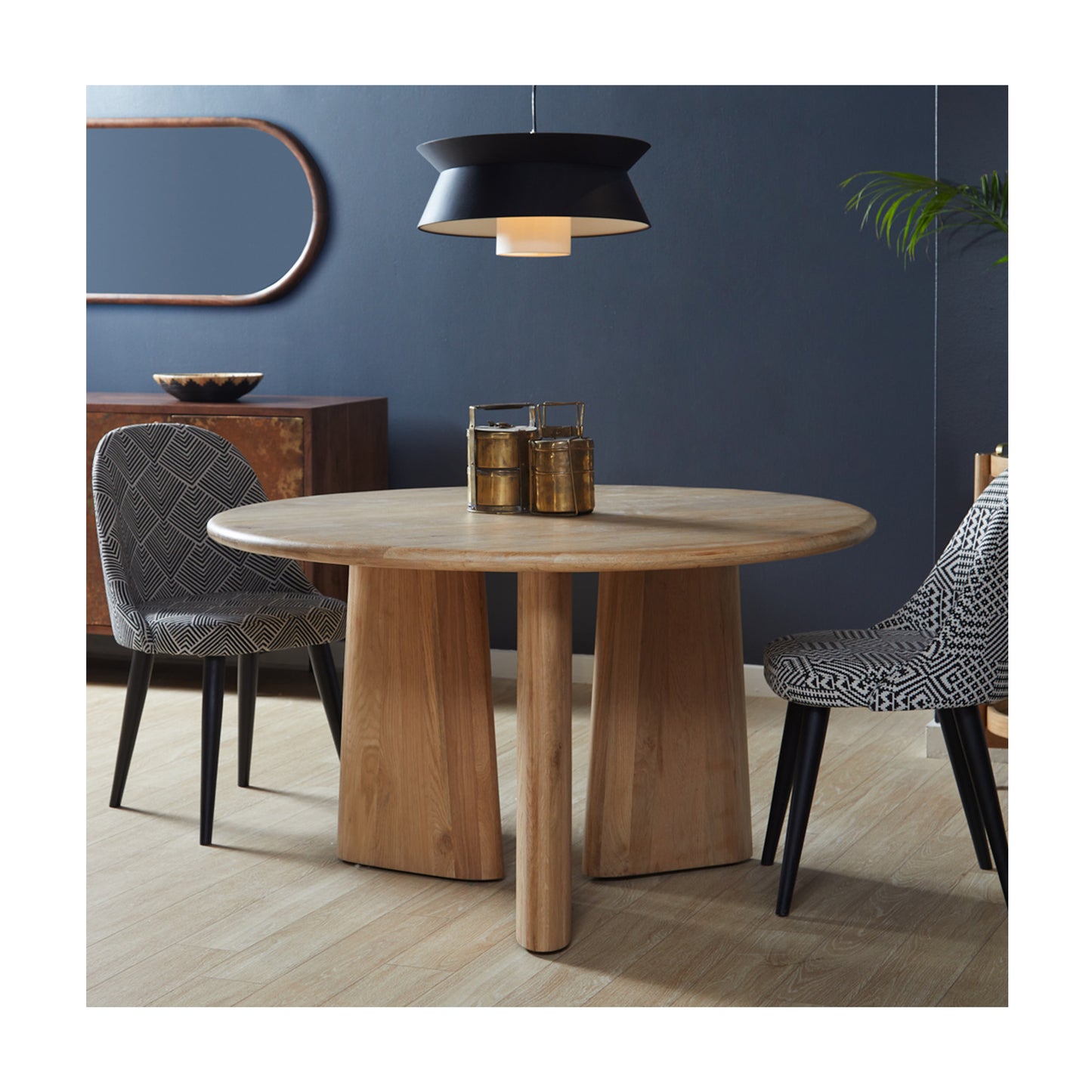 Union Home Laurel Round Dining Table Natural, Oak Wood, Eco Friendly, 52" - DIN00217 - Union Home Furniture - $2508.00