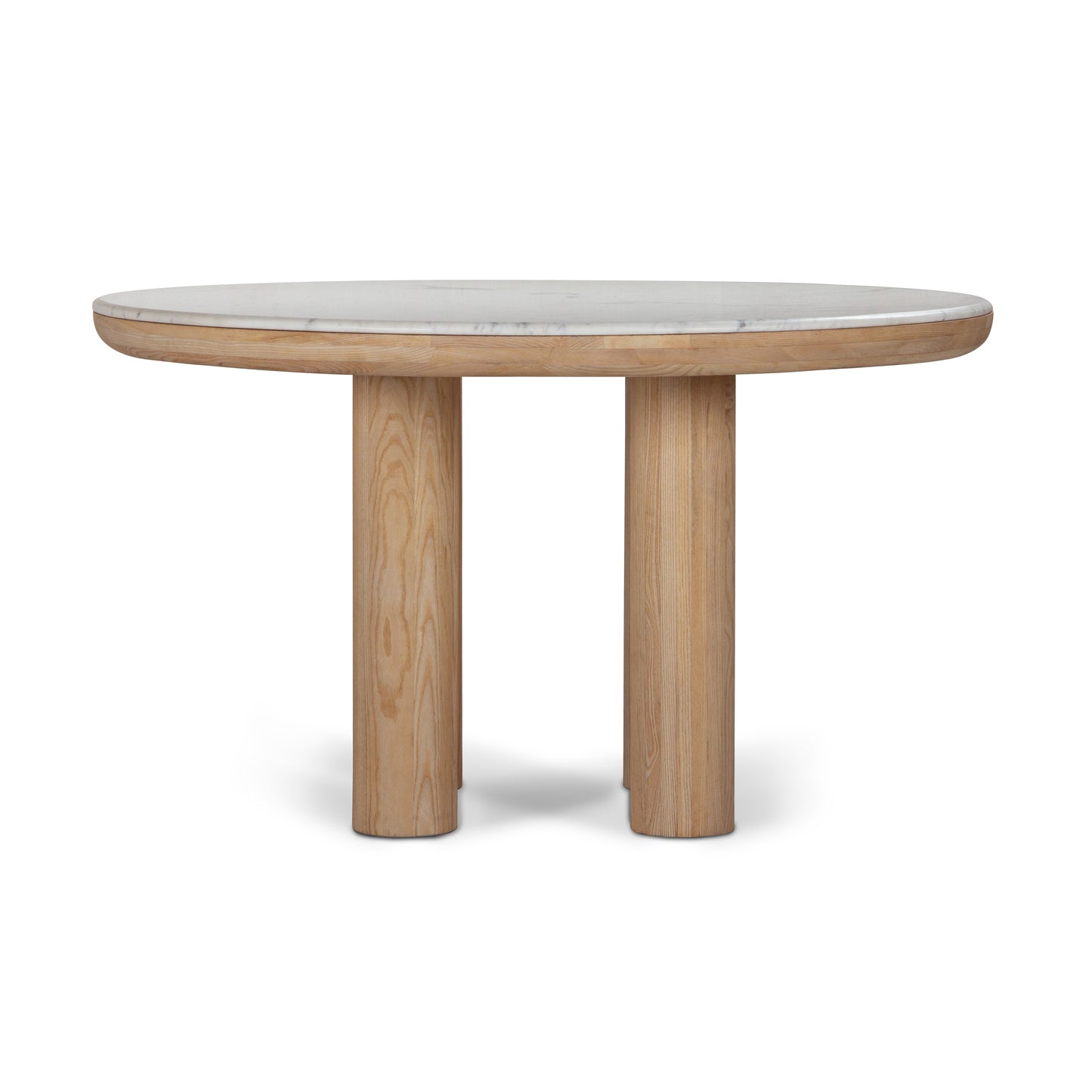 Union Home Pillar Contemporary Round Dining Table Marble, 52", White, Oak Wood, Seats 4 - DIN00320 - Union Home Furniture - $2460.00