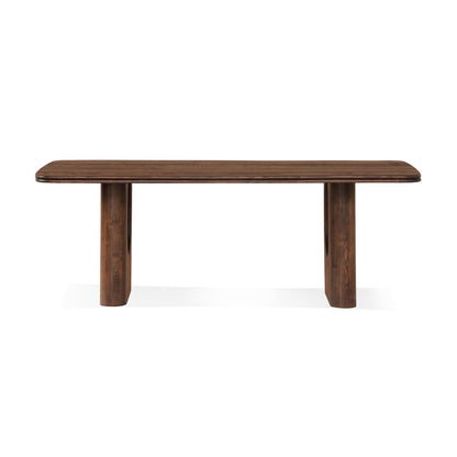 Union Home Layered Rectangle Contemporary Dining Table Oak Wood, Brown, 86" - DIN00345 - Union Home Furniture - $1790.00