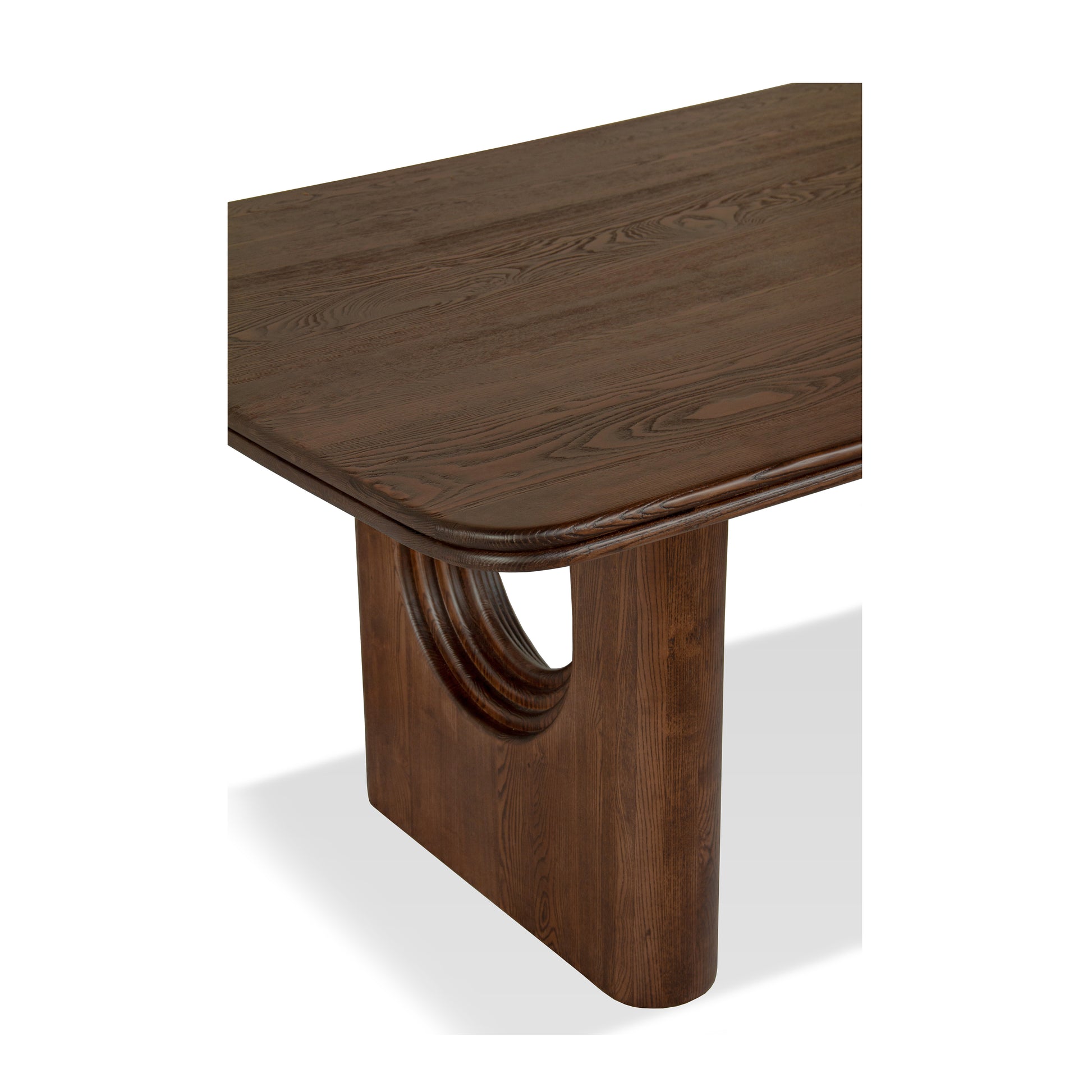 Union Home Layered Rectangle Contemporary Dining Table Oak Wood, Brown, 86" - DIN00345 - Union Home Furniture - $1790.00