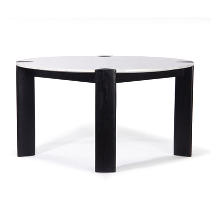 Union Home Elio Round Dining Table Black, Marble Top 56" - DIN00358 - Union Home Furniture - $1909.00