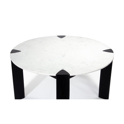 Union Home Elio Round Dining Table Black, Marble Top 56" - DIN00358 - Union Home Furniture - $1909.00