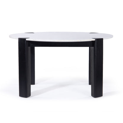 Union Home Elio Round Dining Table Black, Marble Top 56" - DIN00358 - Union Home Furniture - $1909.00