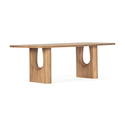 Union Home Layered Rectangle Dining Table - Natural, Oak Wood, 86" - DIN00364 - Union Home Furniture - $1790.00