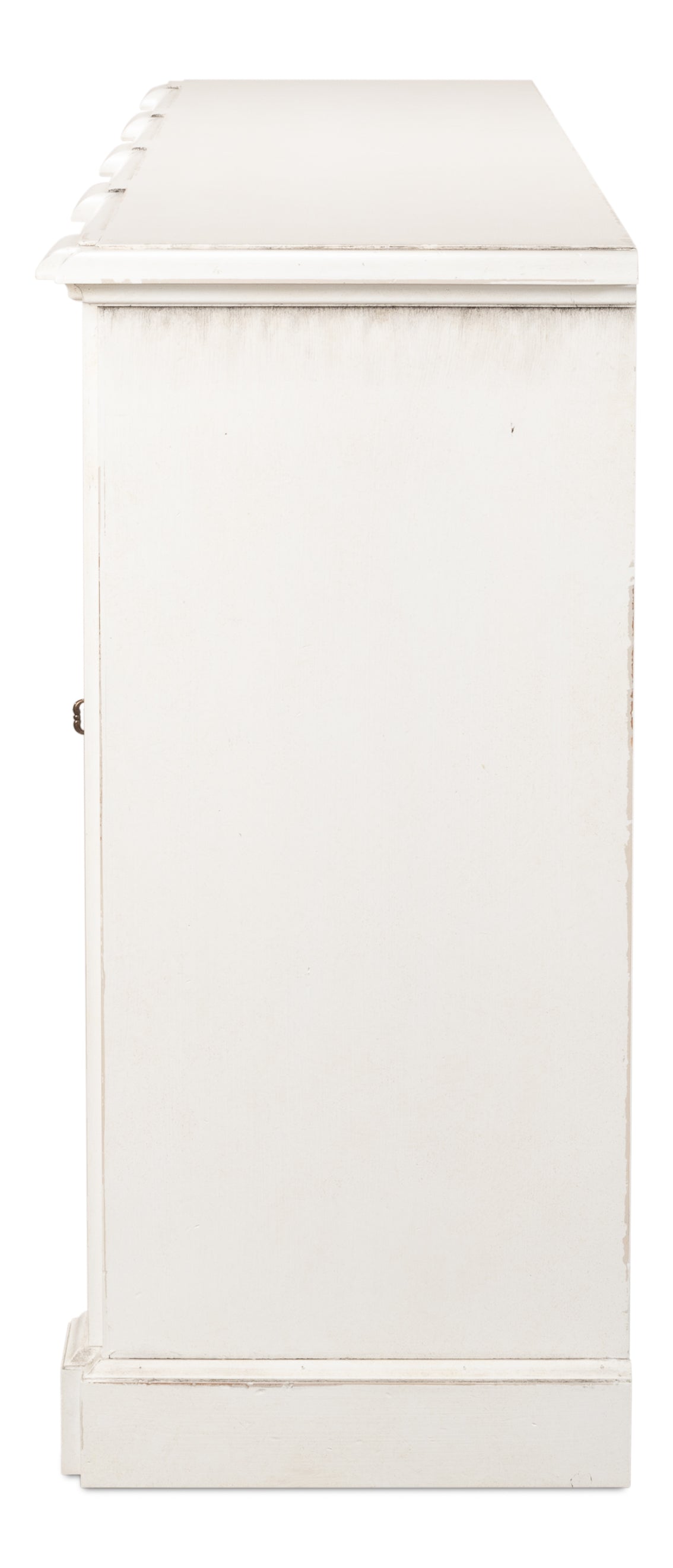 Sarreid - Crested Wall Cabinet White/White Finish - White - Traditional