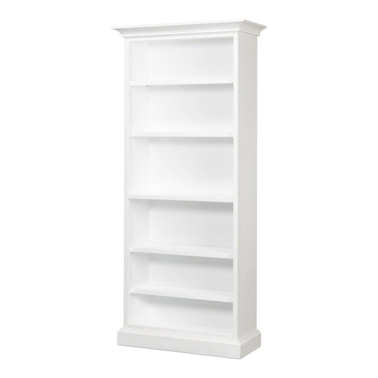 Sarreid - Open Shelf Bookcase  Cortina White - White - Transitional