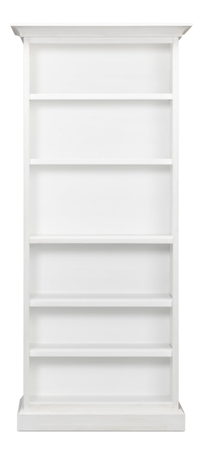 Sarreid - Open Shelf Bookcase  Cortina White - White - Transitional