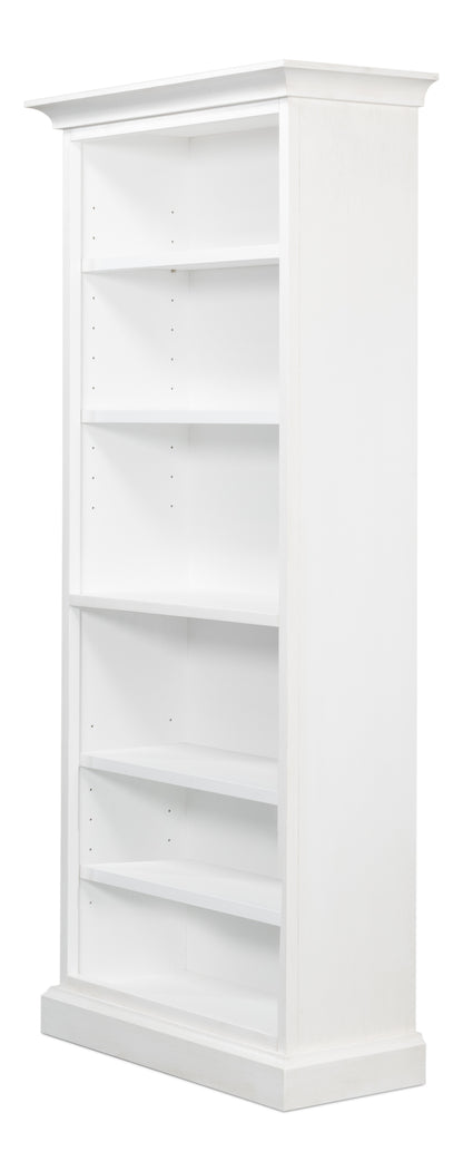 Sarreid - Open Shelf Bookcase  Cortina White - White - Transitional