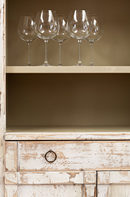 Sarreid - Bookcase With Doors  Disrupted White - White - Transitional