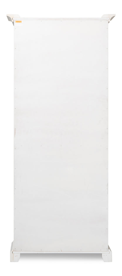 Sarreid - Bookcase With Doors  Cortina White - White - Transitional