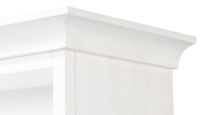 Sarreid - Bookcase With Doors  Cortina White - White - Transitional