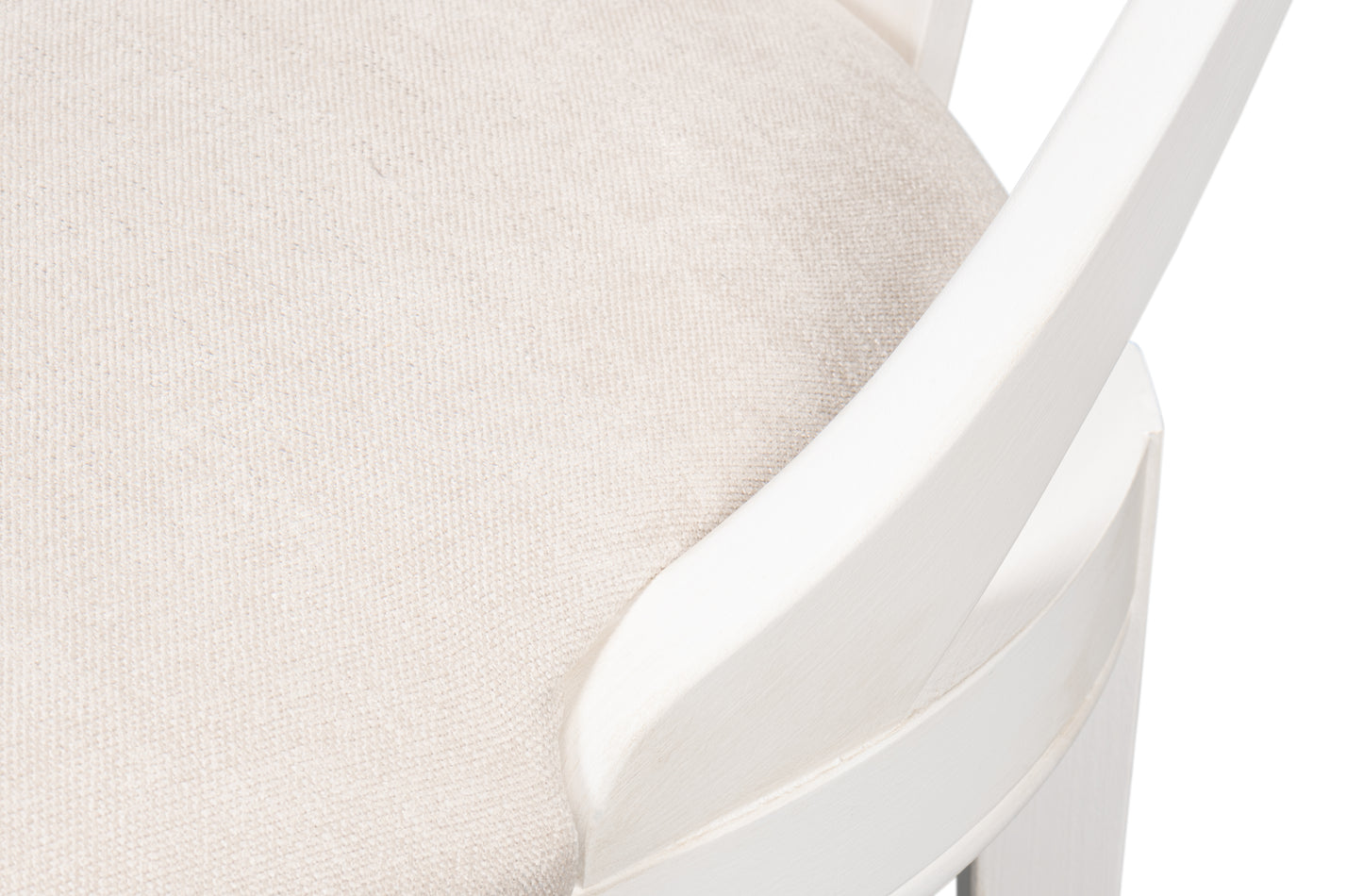 Sarreid - Deco Side Chair Cortina White Taupe - White - Contemporary - set of 2