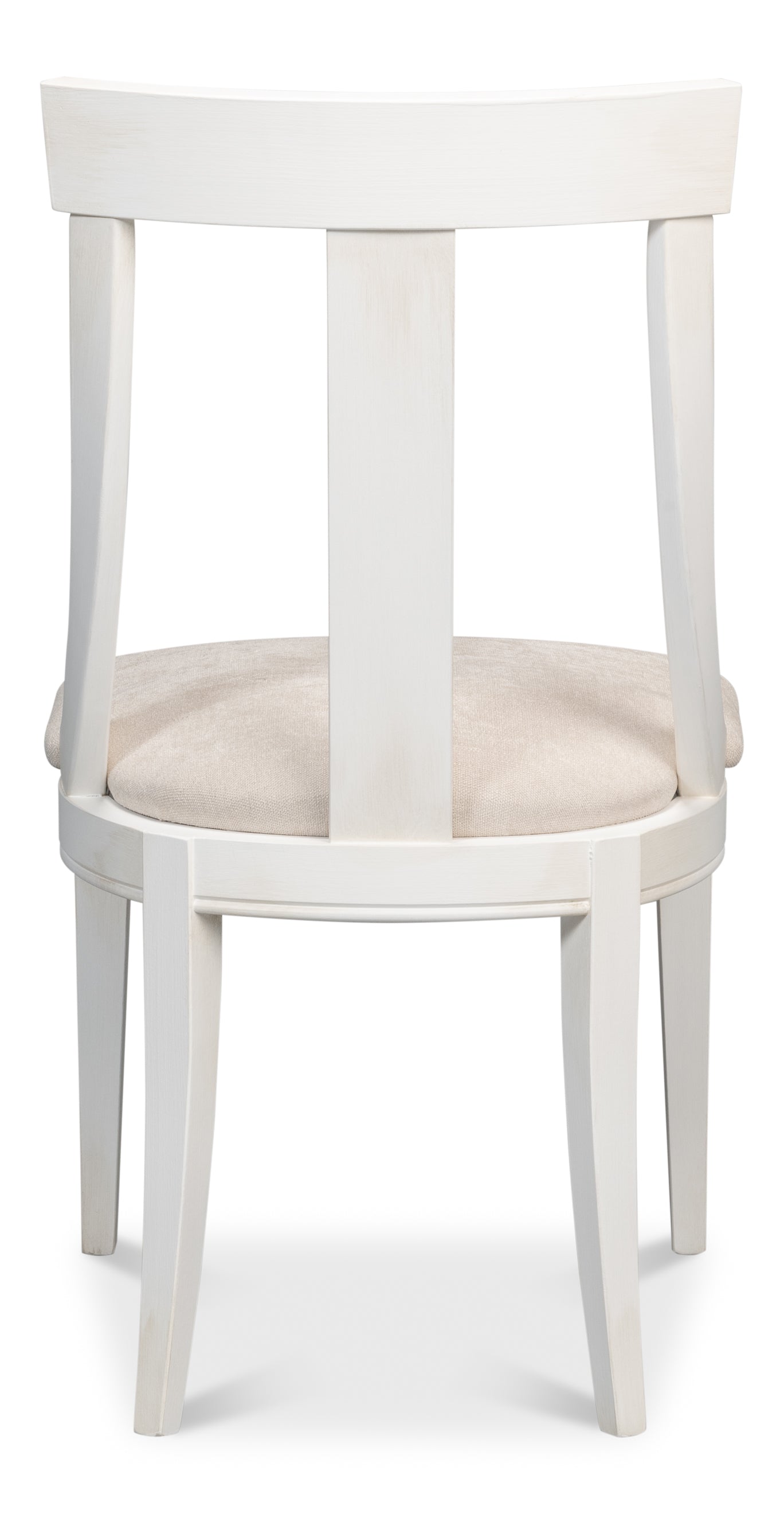 Sarreid - Deco Side Chair Cortina White Taupe - White - Contemporary - set of 2
