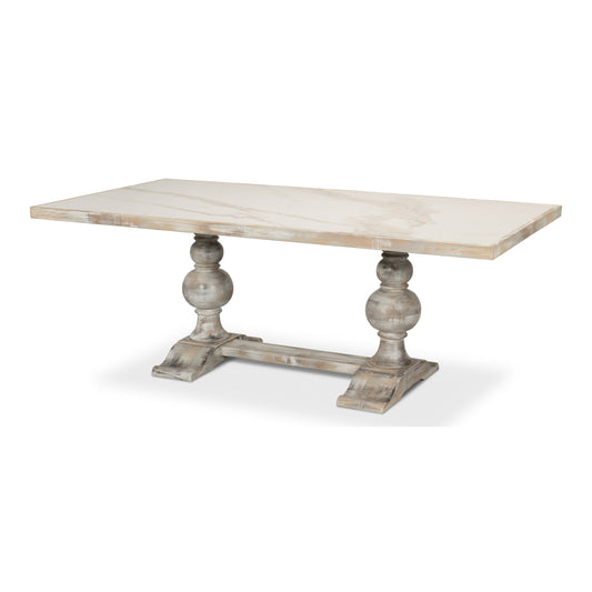 Sarreid - Small 81 Dining Table  As Shown - Grey - Transitional