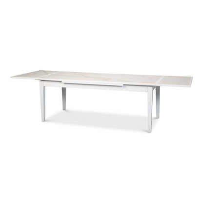 Sarreid - Rect. Extension Dining Table  White - White - Eclectic