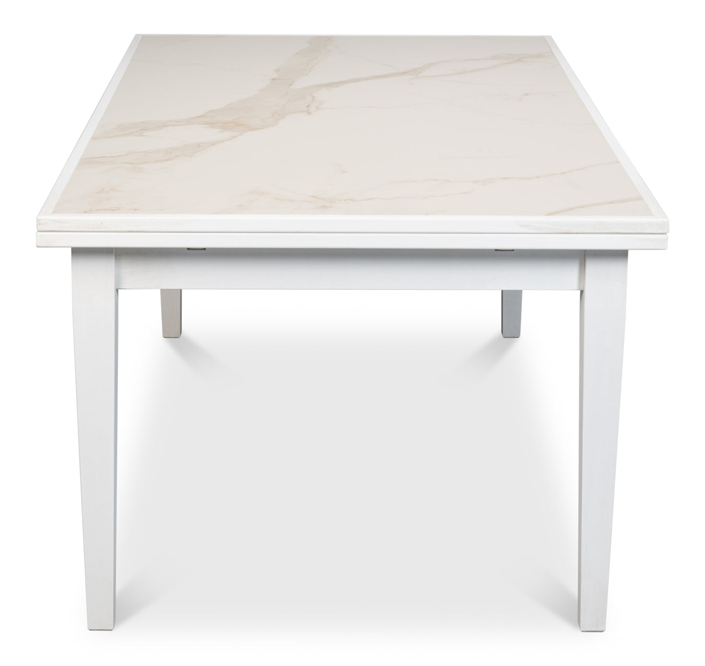 Sarreid - Rect. Extension Dining Table  White - White - Eclectic