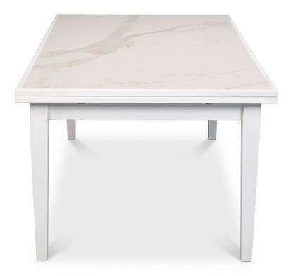 Sarreid - Rect. Extension Dining Table  White - White - Eclectic