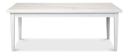Sarreid - Rect. Extension Dining Table  White - White - Eclectic