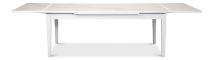 Sarreid - Rect. Extension Dining Table  White - White - Eclectic
