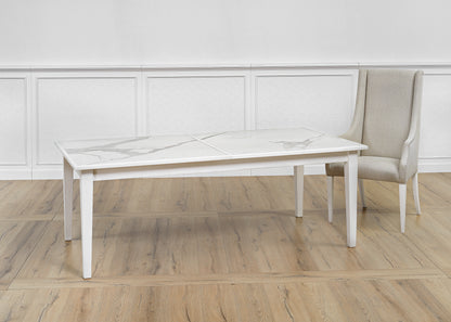 Sarreid - Elton Butterfly Dining Table White - White - Eclectic