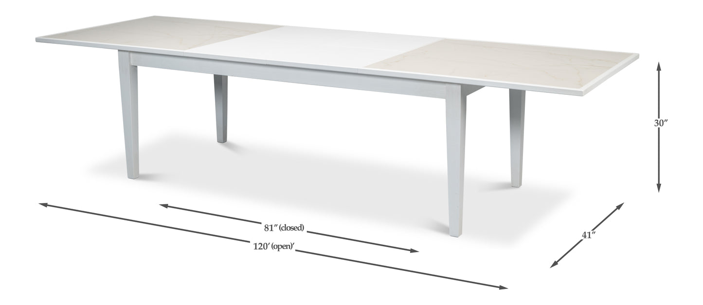 Sarreid - Elton Butterfly Dining Table White - White - Eclectic