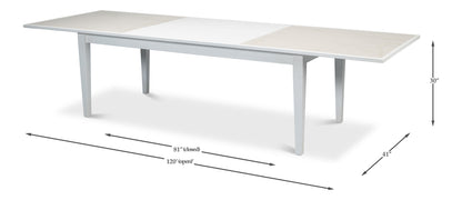 Sarreid - Elton Butterfly Dining Table White - White - Eclectic
