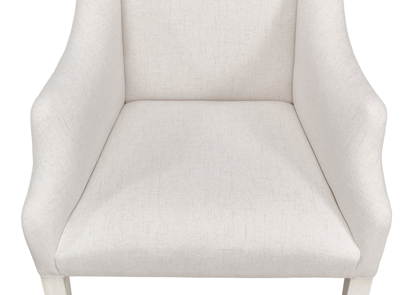 Sarreid - Captains Chair Cortina White Cream Fabrc - White - Traditional