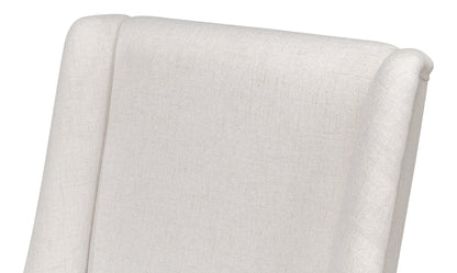 Sarreid - Captains Chair Cortina White Cream Fabrc - White - Traditional