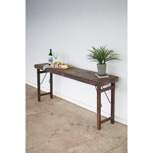 Kalalou - Antique Wooden Folding Console Table - NGN1189 - Kalalou - $597.95