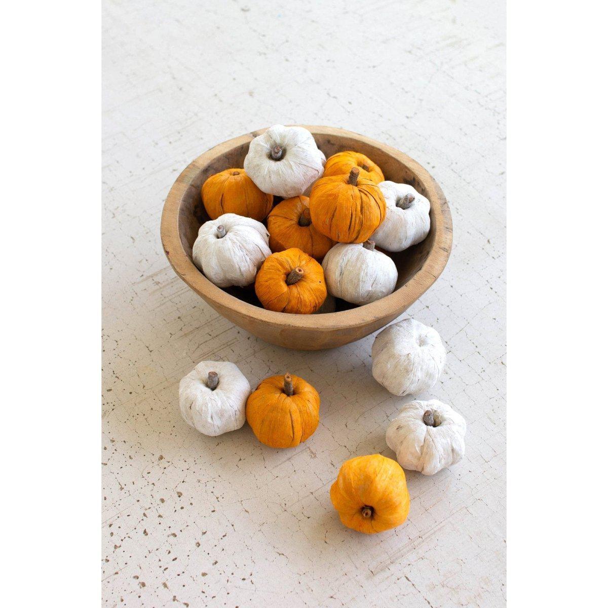 Kalalou - BAG OF FIFTEEN DRIED MINIATURE FAUX PUMPKINS - WHITE - NSBE1025 - NSBE1025 - Kalalou - $191.95